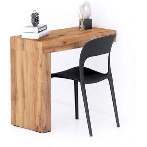 Mobili Fiver Table de bureau Evolution 90x40, Bois Rustique avec 1 pied