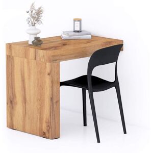 Mobili Fiver Table de bureau Evolution 90x60, Bois Rustique avec 1 pied