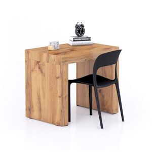 Mobili Fiver Table de bureau Evolution 90x60, Bois Rustique avec 2 pieds