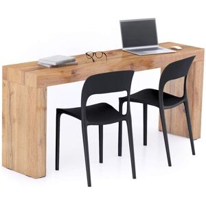 Mobili Fiver Table de bureau Evolution 180x40, Bois Rustique avec 2 pieds