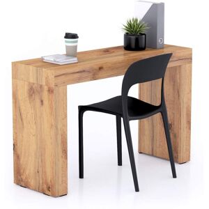 Mobili Fiver Table de bureau Evolution 120x40, Bois Rustique avec 2 pieds