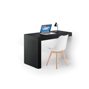 Mobili Fiver Table de bureau Evolution 120x60, Frêne Noir avec Un Pied - Publicité