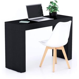 Mobili Fiver Table de bureau Evolution 120x40, Frêne Noir avec 2 pieds