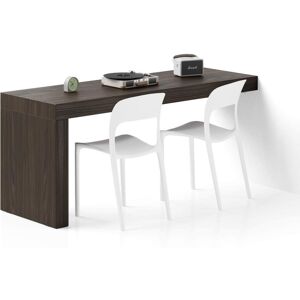 Mobili Fiver Table de Bureau Evolution 180x60, Noyer Américain avec Un Pied