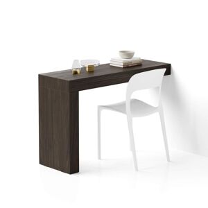 Mobili Fiver Table de Bureau Evolution 120x40, Noyer Américain avec Un Pied