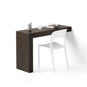 Mobili Fiver Table de Bureau Evolution 120x40, Noyer Américain avec Un Pied et Chargeur sans fil