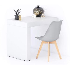 Mobili Fiver Table Fixe Evolution 90x60, Frêne Blanc avec 1 pied