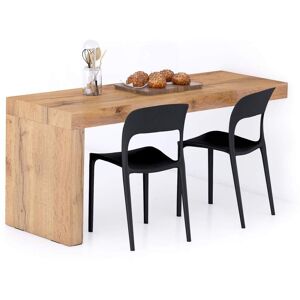 Mobili Fiver Table fixe Evolution 180x60, Bois Rustique avec 1 pied