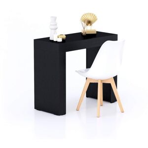 Mobili Fiver Table a manger Evolution 90x40, Frene Noir avec 2 pieds