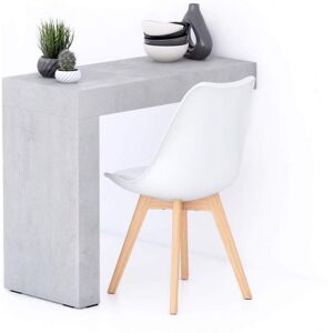 Mobili Fiver Table a manger Evolution 90x40 Gris Beton avec 1 pied