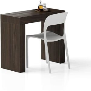 Mobili Fiver Table a manger Evolution 90x40, Noyer Americain avec Deux Pieds