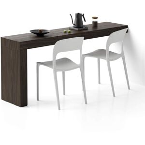 Mobili Fiver Table Fixe Evolution 180x40, Noyer Américain avec Un Pied