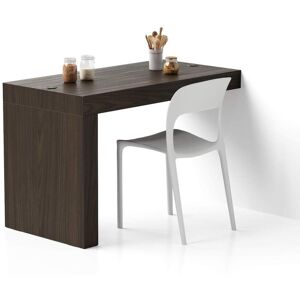 Mobili Fiver Table a manger Evolution 120x60 Noyer Americain avec Un Pied et Chargeur S F