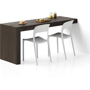 Mobili Fiver Table a manger Evolution 180x60 Noyer Americain avec Un Pied et Chargeur S F