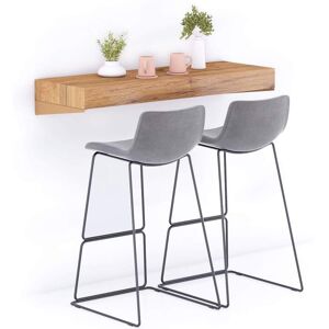 Mobili Fiver Table de bar murale Evolution 120x40 Bois Rustique