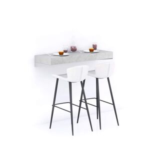 Mobili Fiver Table de bar murale Evolution 120x40, Gris Béton