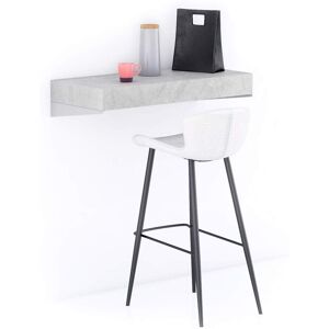 Mobili Fiver Table de bar murale Evolution 90x40, Gris Béton