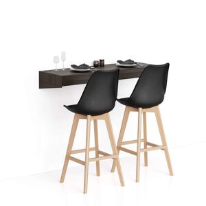 Mobili Fiver Table de Bar Murale Evolution 120x40, Noyer Américain