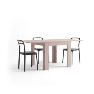 Mobili Fiver Table carrée extensible, Eldorado, 90x(180)x90 cm, Orme Perle