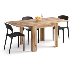 Mobili Fiver Table carrée extensible, Eldorado, 90x(180)x90 cm, Bois Rustique