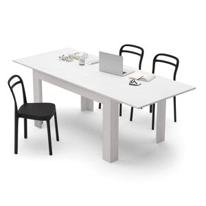 Mobili Fiver Table extensible Cuisine Easy 140220x90 cm Frene blanc