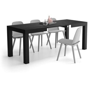 Mobili Fiver Table a manger extensible, First, 120(200)x80 cm, Frene Noir