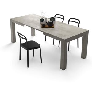 Mobili Fiver Table a manger extensible Iacopo 140220x90 cm Gris Beton