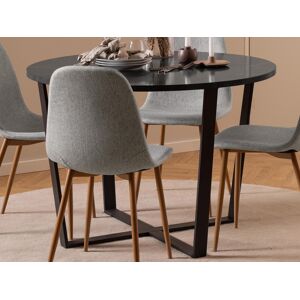 Mobistoxx Table repas ronde AMMIE Ø 110 cm aspect marbre noir