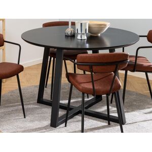 Mobistoxx Table repas ronde MELINA Ø 120 cm noir