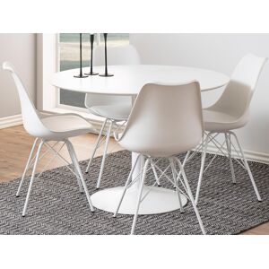 Mobistoxx Table repas ronde IBIRA Ø 110 cm blanc