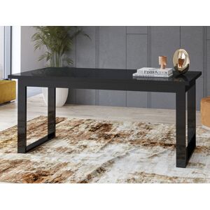 Mobistoxx Table à manger extensible HELA 170 cm noir/noir brillant