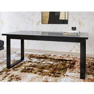 Mobistoxx Table à manger extensible HELA 170 cm noir/gris brillant