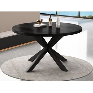 Mobistoxx Table basse ronde MARIONA 130 cm mangolia noir