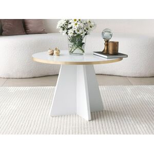 Mobistoxx Table basse ronde MUSHY 60 cm blanc