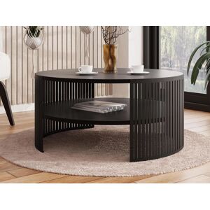 Mobistoxx Table basse ronde ZINZARA Ø 75 cm noir