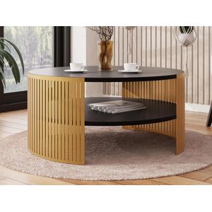 Mobistoxx Table basse ronde ZINVAR Ø 75 cm noir