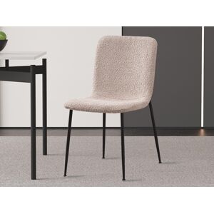 Mobistoxx Chaise ALIBABA tissu bouclé beige