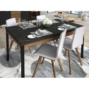 Mobistoxx Table repas allongeable PRESTIGIA 160 > 200 > 240 cm noir/noix warmia