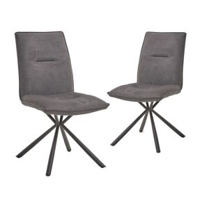 Mobistoxx Lot de 2 chaises TIMMO gris - Publicité
