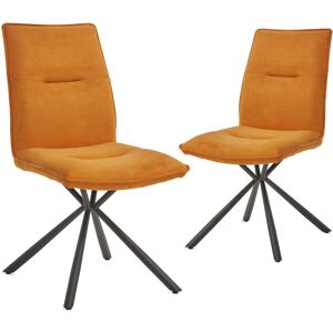 Mobistoxx Lot de 2 chaises TIMMO orange - Publicité