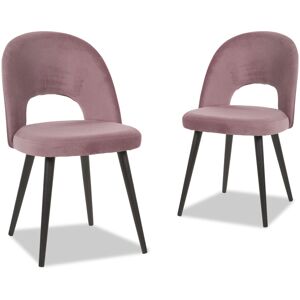 Mobistoxx Lot de 2 chaises MOSE rose