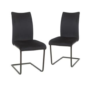 Mobistoxx Lot de 2 chaises PEDRI noir