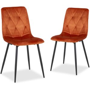 Mobistoxx Lot de 4 chaises DEMOLOS orange