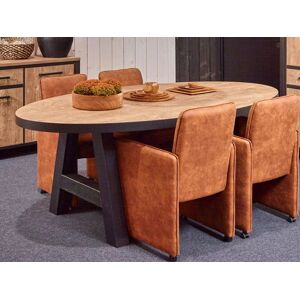 Mobistoxx Table repas LOVELY 183 cm teck orangé