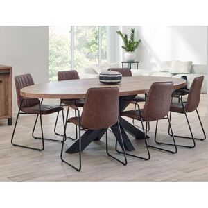 Mobistoxx Table repas ovale ALCANTARA 225 cm old teck