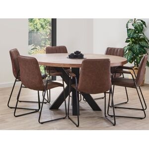 Mobistoxx Table ronde TRENAZO 150x150 cm old teck