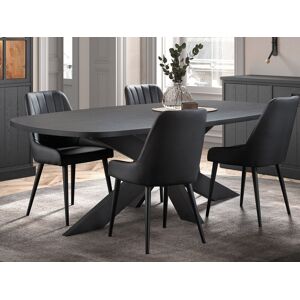 Mobistoxx Table repas ovale RAPHEO 230 cm noir nox