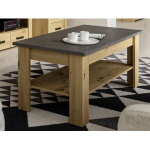 Mobistoxx Table basse XELA rectangulaire 120 cm chêne artisanal/gris