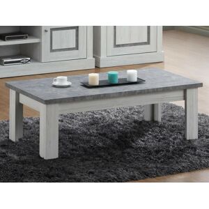 Mobistoxx Table basse rectangulaire EMMANUEL 120 cm chêne grisé/béton