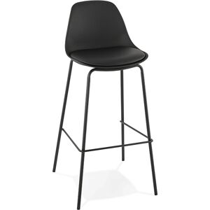 Kokoon Design Tabouret Haut en Metal et Polypropylene Escal Noir